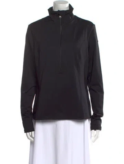 Pre-owned Goldbergh Mock Neck Long Sleeve Sweatshirt In Black