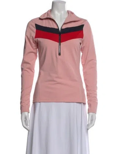Pre-owned Goldbergh Mock Neck Long Sleeve Sweatshirt In Pink