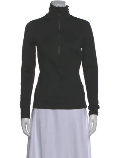 Pre-owned Goldbergh Mock Neck Long Sleeve Top In Gray