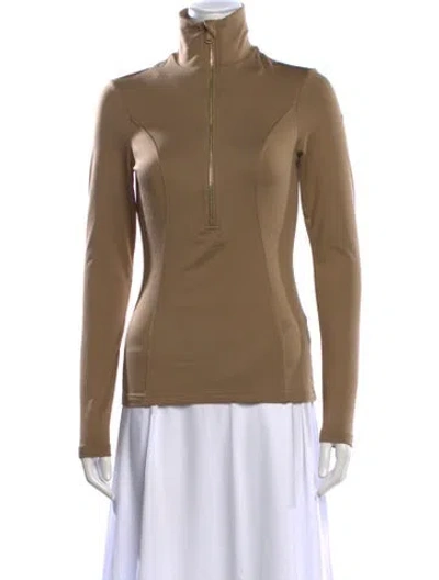 Pre-owned Goldbergh Mock Neck Long Sleeve Top In Neutral