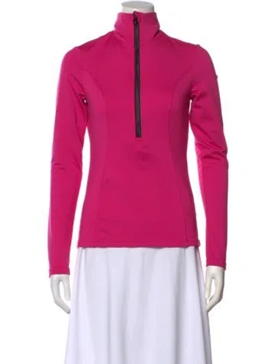 Pre-owned Goldbergh Mock Neck Long Sleeve Top In Pink