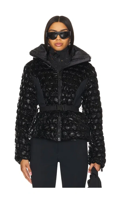 Goldbergh Monique Circle Quilted Down Jacket In Black