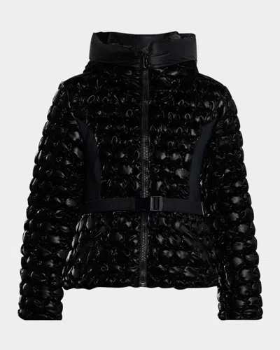 Goldbergh Monique Odor-resistant Hooded Ski Puffer Jacket In Black