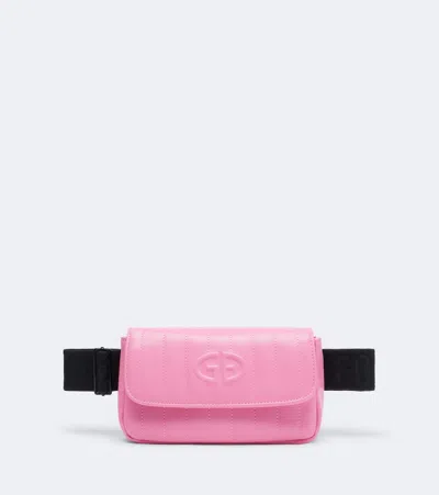 Goldbergh Nara Small Quilted Belt Bag In Pink