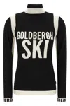 Goldbergh Noemi Intarsia Turtleneck Sweater In Black