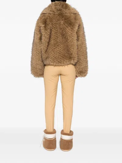 Goldbergh Nuku Faux-fur Ski Jacket In Brown