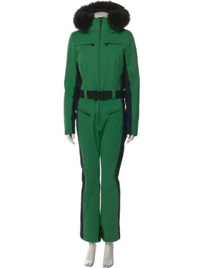 Pre-owned Goldbergh Nylon Colorblock Pattern Jumpsuit In Green