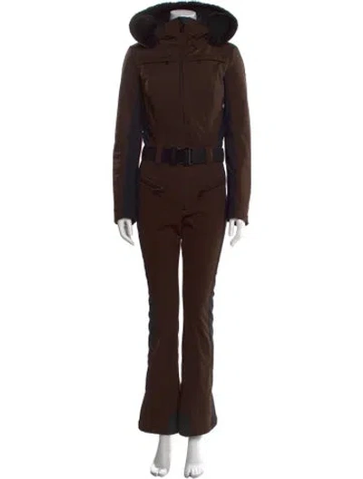 Pre-owned Goldbergh Nylon Turtleneck Jumpsuit In Brown