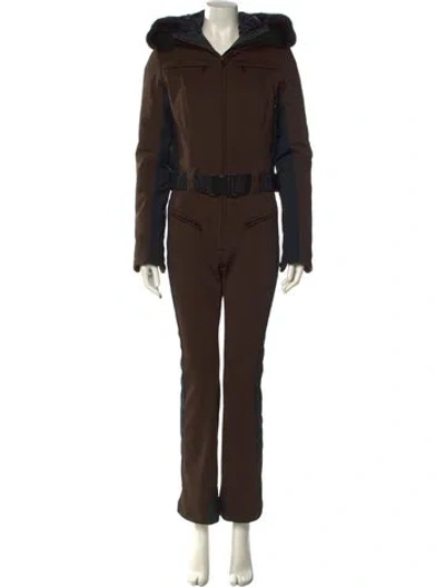 Pre-owned Goldbergh Nylon V-neck Jumpsuit In Brown