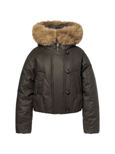 Goldbergh Nyoko Faux-fur-trim Jacket In Green