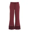 Goldbergh Organic Cotton-blend Reign Flared Sweatpants In Red