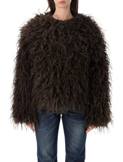 Goldbergh Oversized Faux Fur Coat In Brown