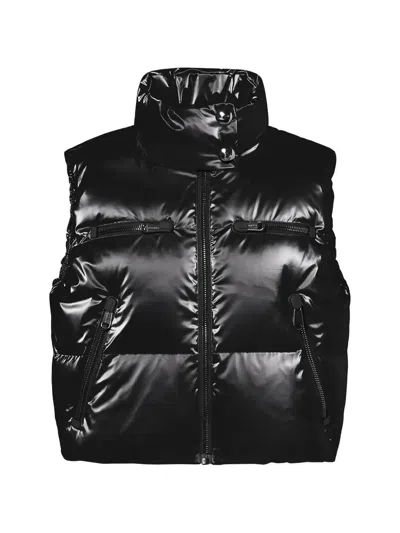 Goldbergh Black Polyester Down Jacket In Blue