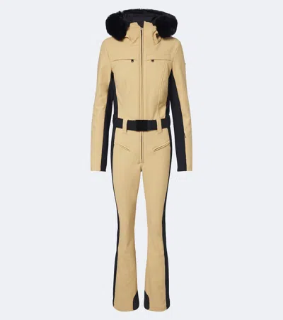 Goldbergh Parry Hooded Down Ski Suit In Animal Print