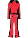 Goldbergh Parry Faux Fur-trimmed Ski Suit In Red