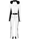 Goldbergh Parry Belted Hooded Faux Fur-trimmed Ski Suit In White