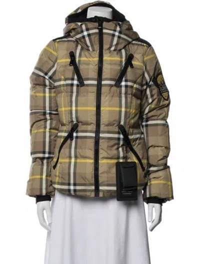 Pre-owned Goldbergh Plaid Print Down Jacket In Multicolor