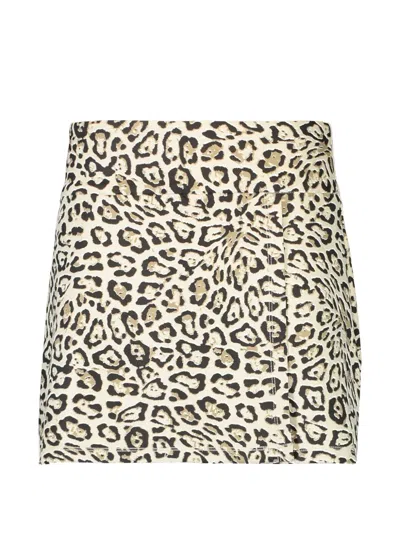 Goldbergh Pleated Animal Skirt In Multi