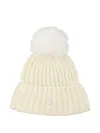 Goldbergh Pompom Ribbed Beanie In Brown