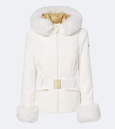 Goldbergh Prezioso Belted Hooded Technical Ski Jacket In White