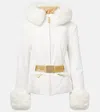 Goldbergh Prezioso Faux Fur-trimmed Down Ski Jacket In White