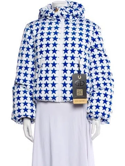 Pre-owned Goldbergh Printed Down Jacket W/ Tags In White
