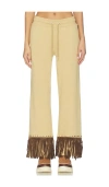 Goldbergh Reign Wide Leg Track Pant In Brown