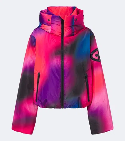 Goldbergh Sansu Hooded Printed Ski Jacket In Red