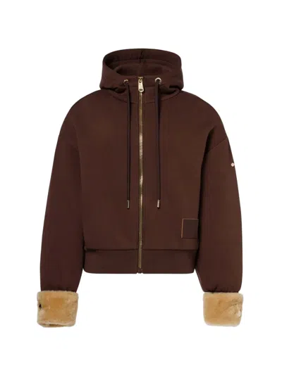 Goldbergh Seika Zip-up Cardigan In Brown