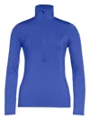 Goldbergh Serena Stretch Recycled-jersey Half-zip Top In Blue