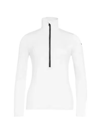 Goldbergh Serena Quarter-zip Long-sleeve Sweatshirt In White