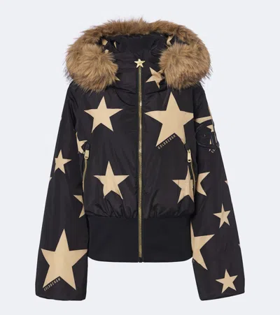 Goldbergh Shinnen Printed Ski Jacket In Black