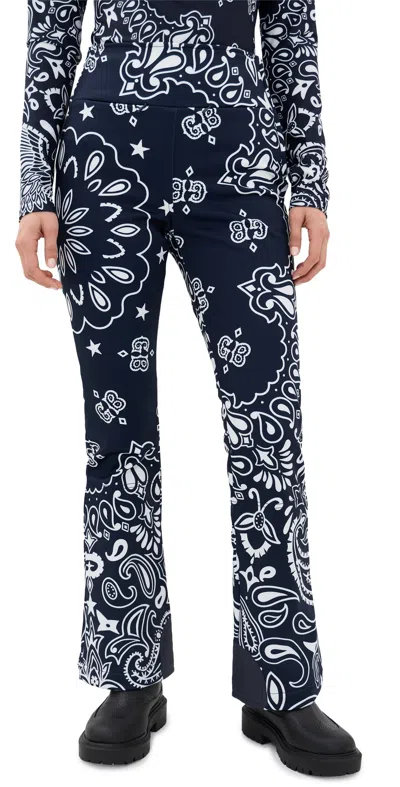 Goldbergh Shiro Paisley-print Shell Ski Pants In Blue