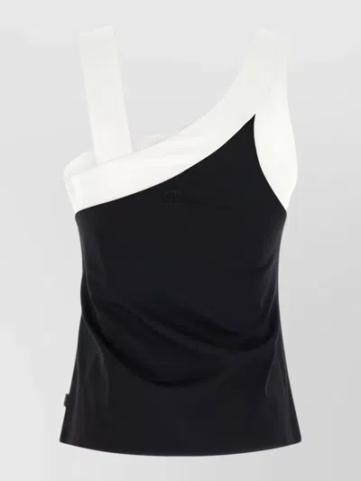 Goldbergh Sierra Asymmetric Tank Top Active Line In Black
