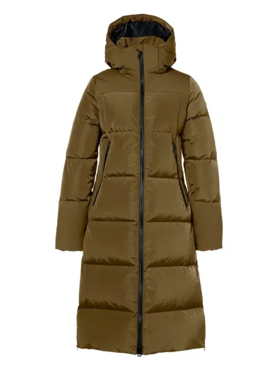 Goldbergh Sion Hood Coat In Green
