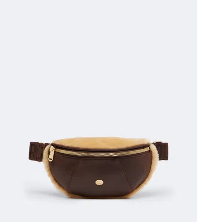 Goldbergh Small Paneled Belt Bag In Brown