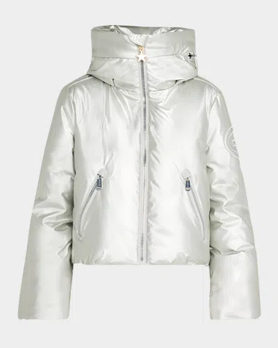 Goldbergh Soleil Odor-resistant Performance Ski Puffer Jacket In Silver