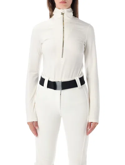 Goldbergh Star-print Half-zip Base Layer Top In White