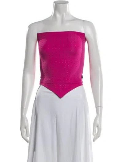 Pre-owned Goldbergh Strapless Crop Top In Pink