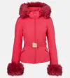 Goldbergh The Giselle Faux Fur-trimmed Ski Jacket In Red