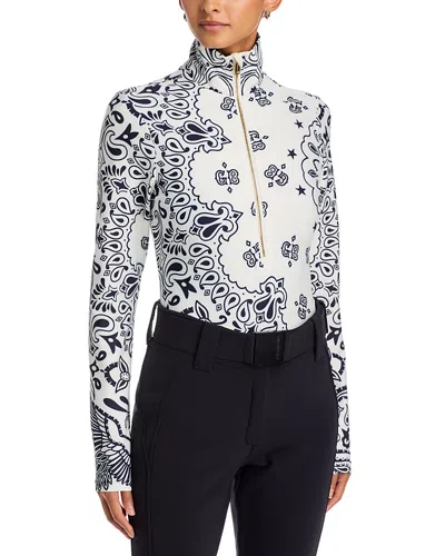 Goldbergh Toriko Ski Pully Half Zip Top In White