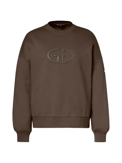 Goldbergh Tova Logo-appliqué Sweatshirt In Brown