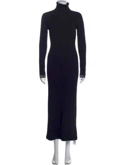 Pre-owned Goldbergh Turtleneck Long Dress In Black