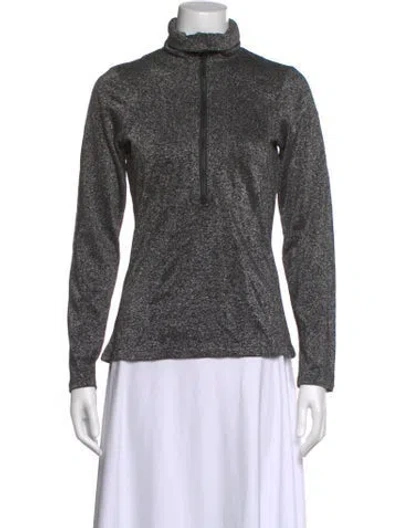 Pre-owned Goldbergh Turtleneck Long Sleeve Top In Black/metallic
