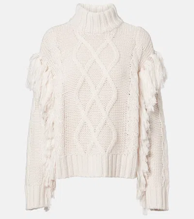 Goldbergh Turtleneck Wool-blend Sweater In Neutral