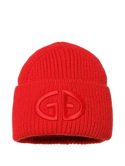 Goldbergh Valerie Logo-embroidery Beanie Hat In Burgundy