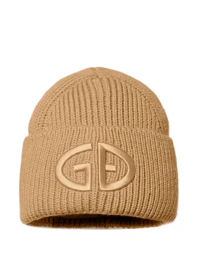 Goldbergh Valerie Logo-embroidered Beanie Hat In Brown