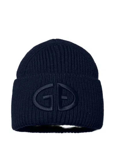 Goldbergh Valerie Logo-patch Beanie Hat In 블루