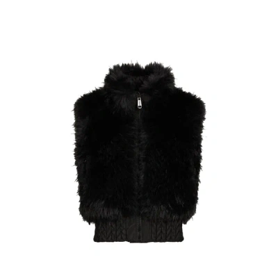 Goldbergh Veste Sans Manches Effet Fourrure In Black