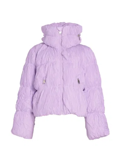 Goldbergh Women's Candyfloss Hooded Wrinkle Shell Ski Jacket In Sweet Lilac